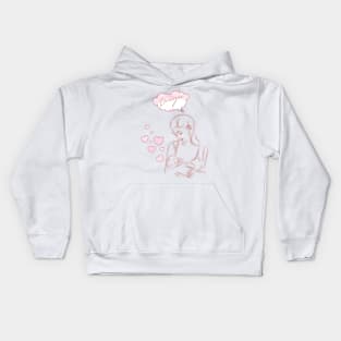 an illustration inspired by mothers, The most beautiful and precious being, Mom. Kids Hoodie